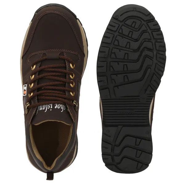 Brown_Leatherette_And_Airmix_Lace_Ups_Boots_For_Men