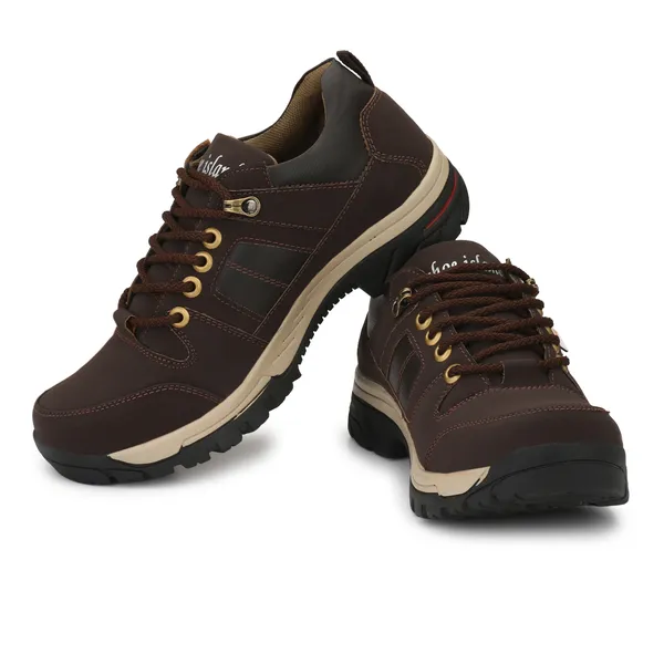 Brown_Leatherette_And_Airmix_Lace_Ups_Boots_For_Men