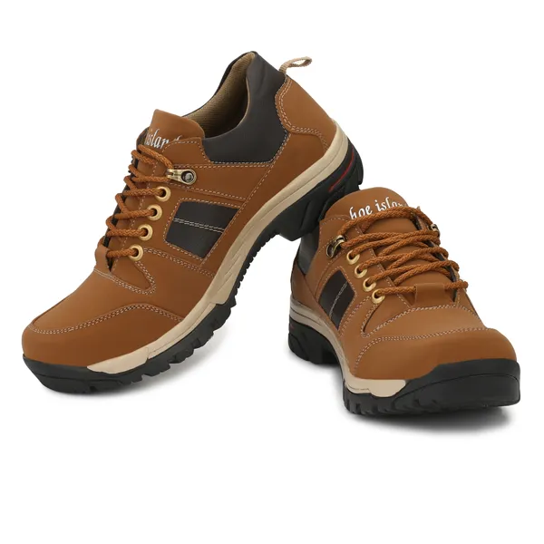 Tan_Brown_Leatherette_And_Airmix_Lace_Ups_Boots_For_Men