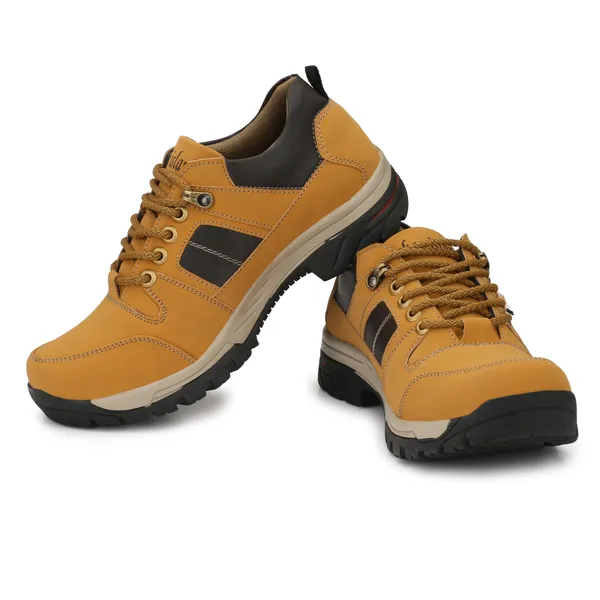 Beige_Leatherette_And_Airmix_Lace_Ups_Boots_For_Men
