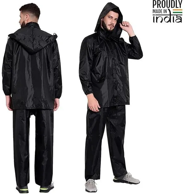 Polyester_Solid_Raincoat_For_Men_|_Black
