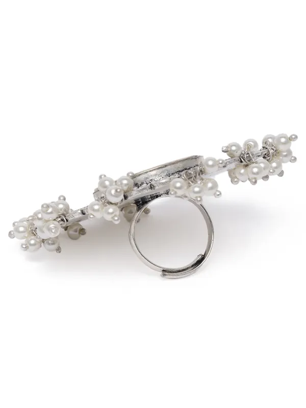 Oxidized_Silver-Plated_Handcrafted_Floral_Photo_Frame_Adjustable_Ring