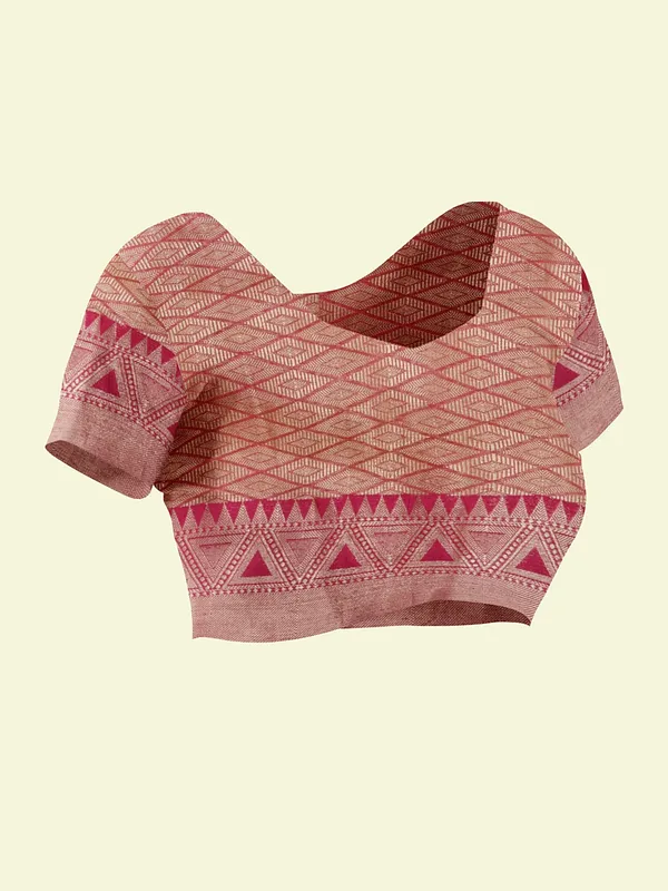 Orange_Cotton_Blend_Banarasi_Sarees_For_Women