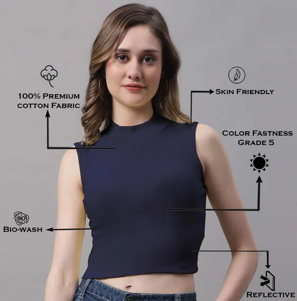 Navy_Blue_Cotton_Rib_Turtle_Neck_Crop_Top_For_Women