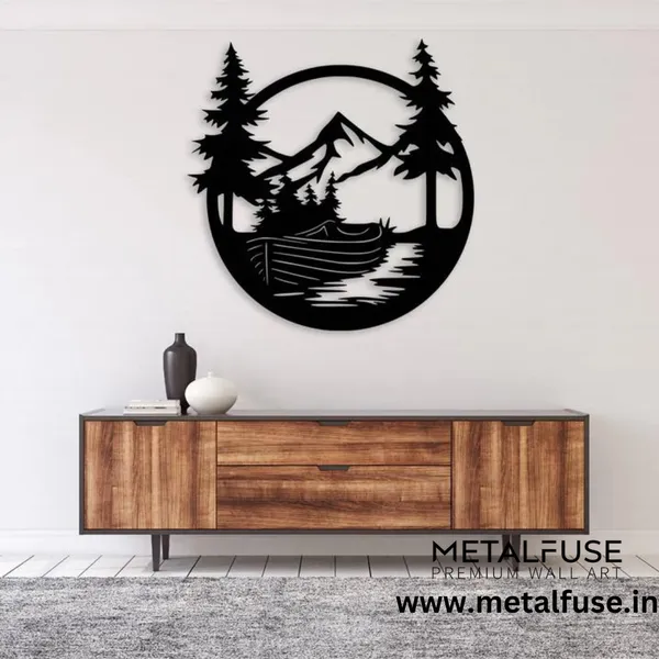 Wooden_Wall_Art_for_Home_Decoration__|_Drift_Boat_Mountain__|_Black