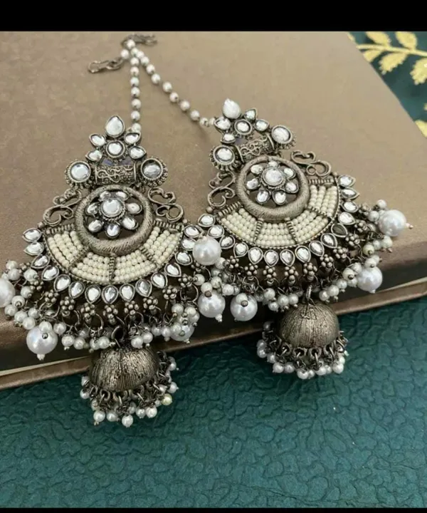 Beautiful_Oxidized_Pearl_Jhumki_For_Girls