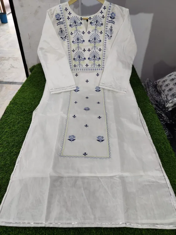 White_Pure_Cotton_Embroidered_Kurta_and_Pant_Set