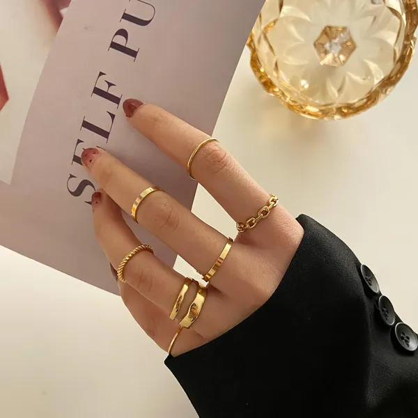 Beautifull_Cross_Ring_Set_of_7_Black_For_Women_And_Girls
