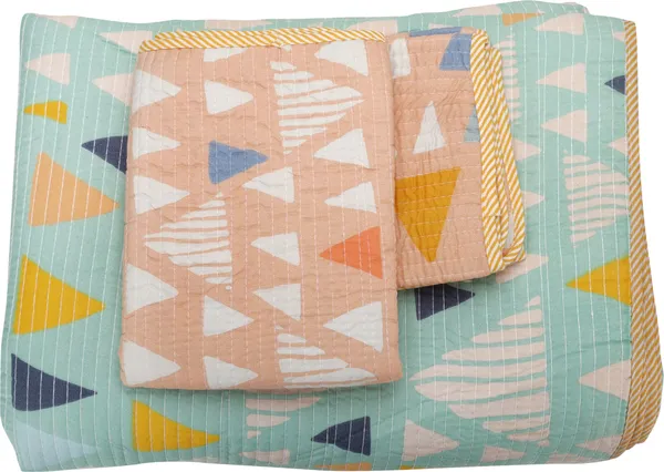 Green_Super_Soft_Microfiber_Reversible_Quilt_Bed_Cover