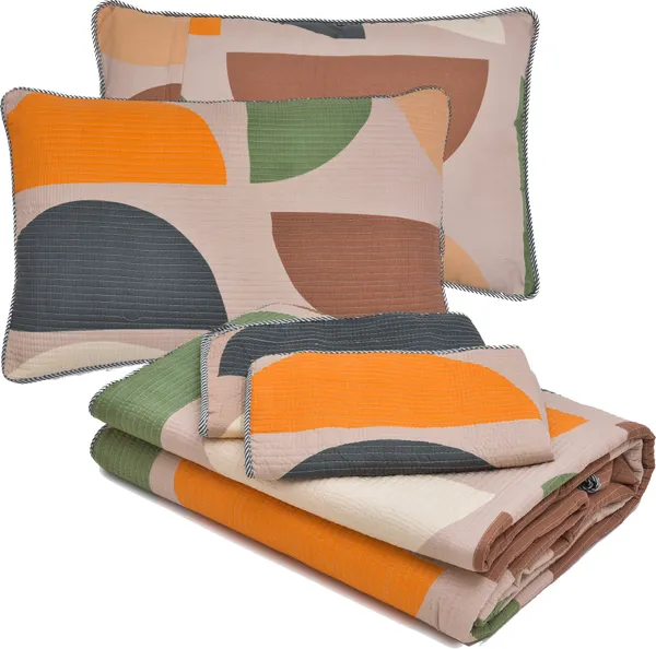 Orange_Super_Soft_Microfiber_Reversible_Quilt_Bed_Cover