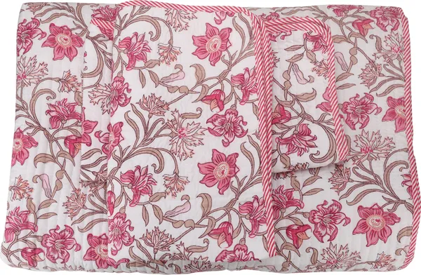 Pink_&_White_Super_Soft_Microfiber_Reversible_Quilt_Bed_Cover