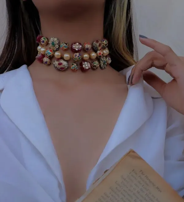 Kamini_Red_Beaded_Choker