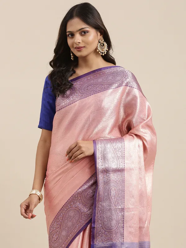 Pink_Kanchi_Silk_Banarasi_Sarees_For_Women