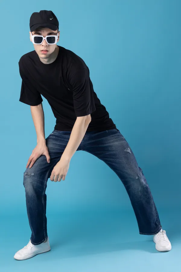 Black_Cotton_Blend_Printed_Round_Neck_Soft_T-Shirt_For_Men