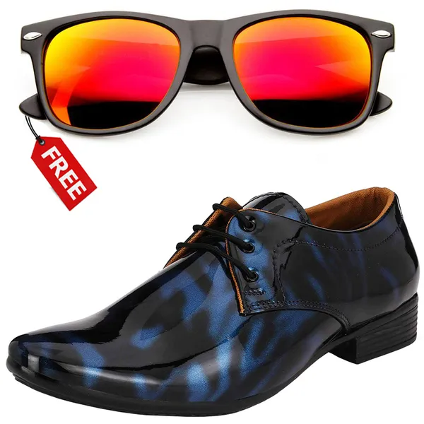 Black_Blue_PU_Premium_Lace-Up_Shoes_With_Free_Sunglasses_For_Men_&_Boys