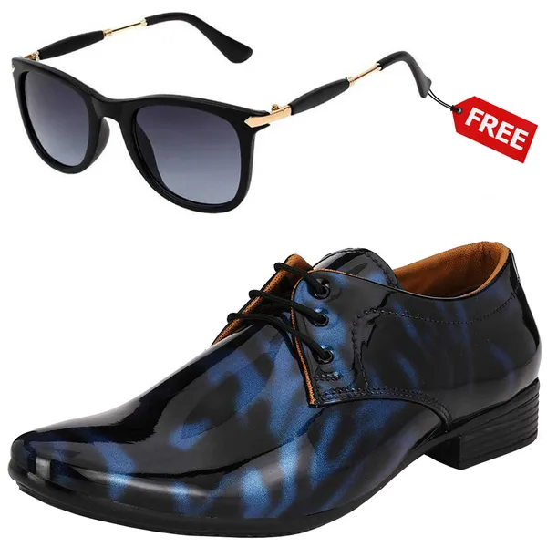 Black_Blue_PU_Premium_Lace-Up_Shoes_With_Free_Sunglasses_For_Men_&_Boys