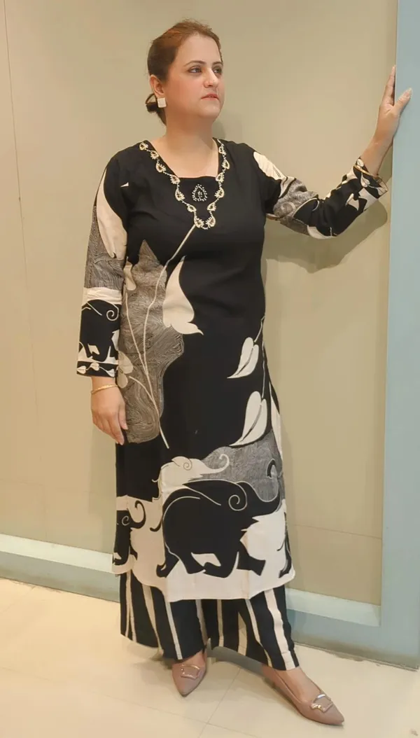 Black_Cotton_Kurta_Plazzo_Co-Ord_Set_Style_
