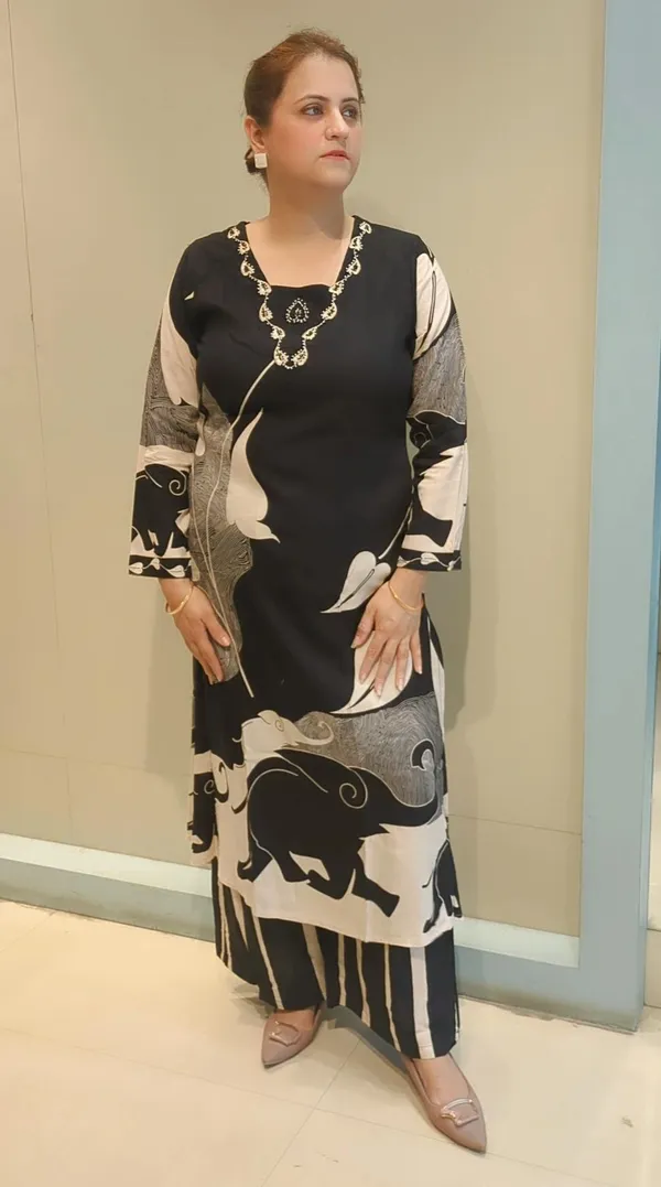 Black_Cotton_Kurta_Plazzo_Co-Ord_Set_Style_
