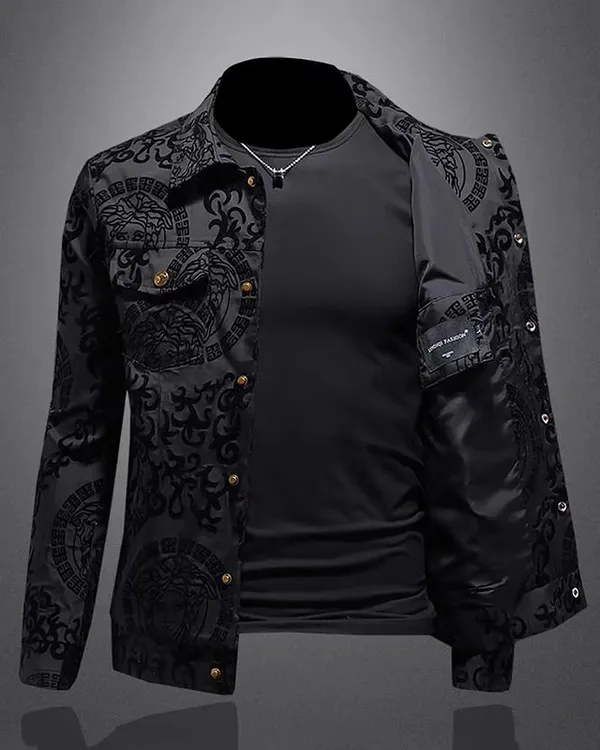 Black_Cotton_Spread_Collar_Full_Sleeve_Polo_Jacket