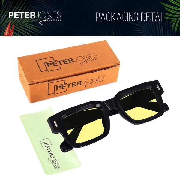 Black_Frame_Yellow_Lenses_Large_Square_UV/UB_Protected_Sunglasses_(3688Y)_-_For_Unisex