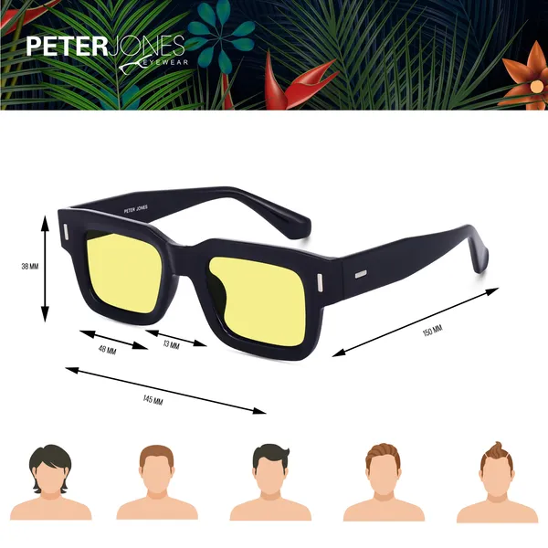 Black_Frame_Yellow_Lenses_Large_Square_UV/UB_Protected_Sunglasses_(3688Y)_-_For_Unisex