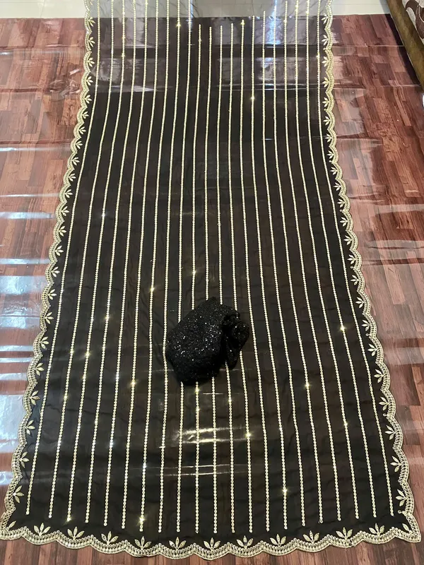 Black_Designer_Georgette_Saree
