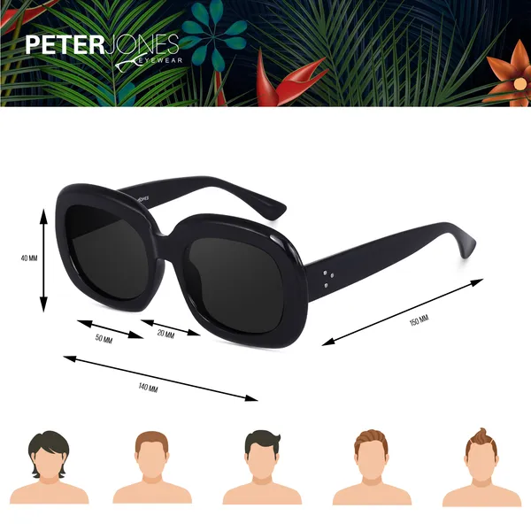 Black_Oversized_Square_UV/UB_Protected_Sunglasses_-_For_Women_(3364B)