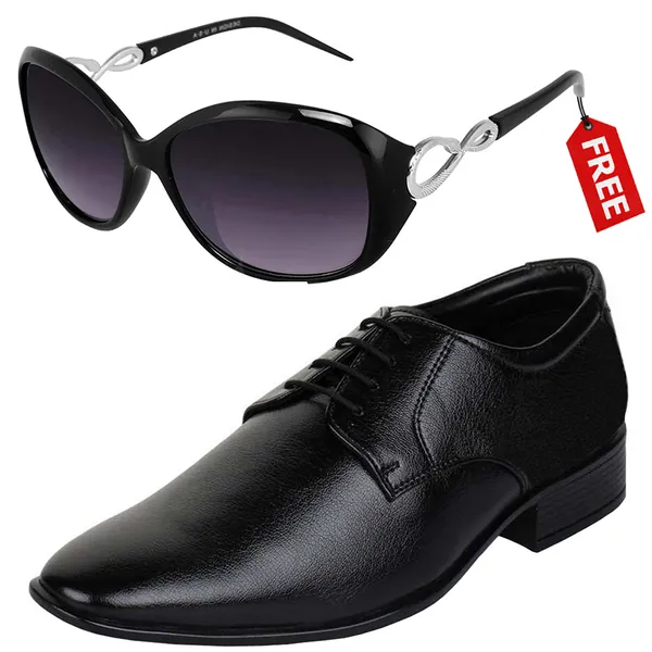 Black_PU_Premium_Lace-Up_Shoes_With_Free_Sunglasses_For_Men_&_Boys