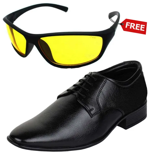 Black_PU_Premium_Lace-Up_Shoes_With_Free_Sunglasses_For_Men_&_Boys