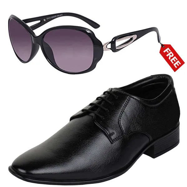 Black_PU_Premium_Lace-Up_Shoes_With_Free_Sunglasses_For_Men_&_Boys