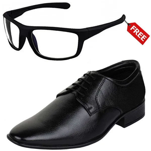 Black_PU_Premium_Lace-Up_Shoes_With_Free_Sunglasses_For_Men_&_Boys