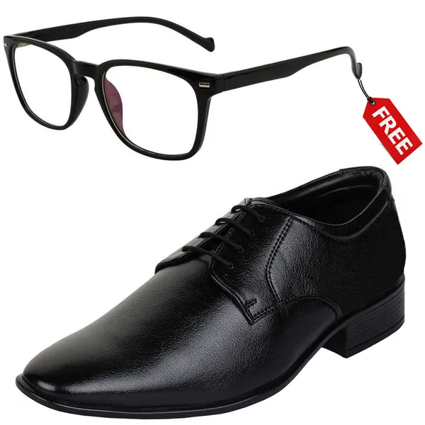 Black_PU_Premium_Lace-Up_Shoes_With_Free_Sunglasses_For_Men_&_Boys