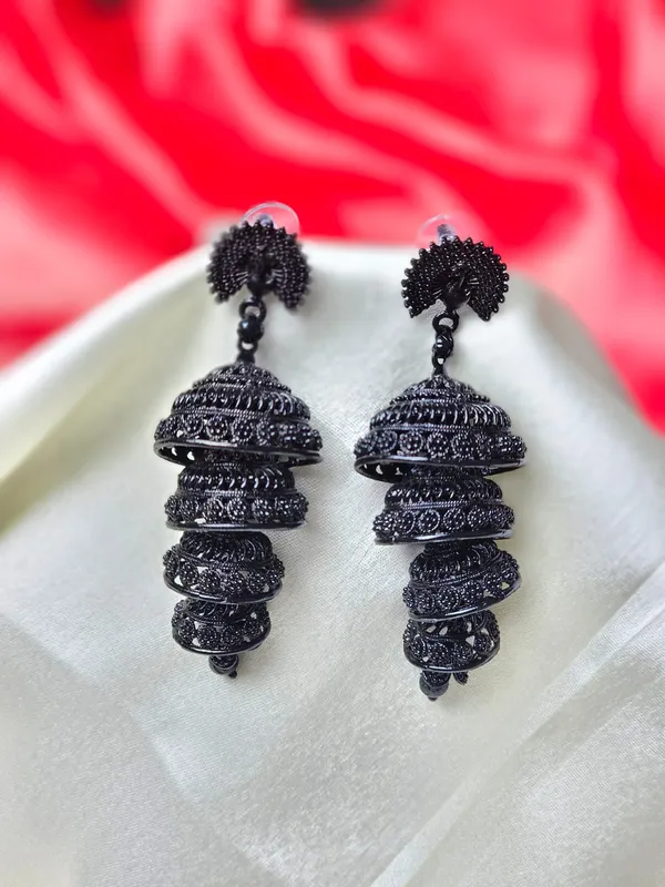 Traditional_Jhumka_Earrings_For_Women_|_Black