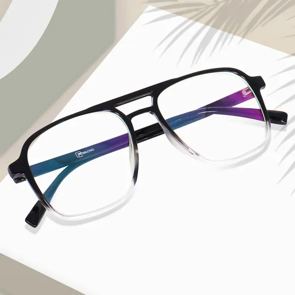 Black_Transparent_Square_Large_Anti_Glare/UV_Protected_Computer/Gaming_Glasses_(20001BT)_-_For_Unisex