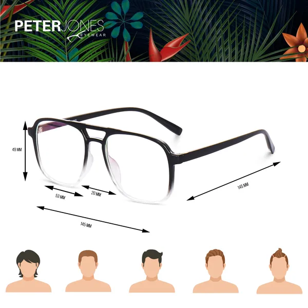 Black_Transparent_Square_Large_Anti_Glare/UV_Protected_Computer/Gaming_Glasses_(20001BT)_-_For_Unisex