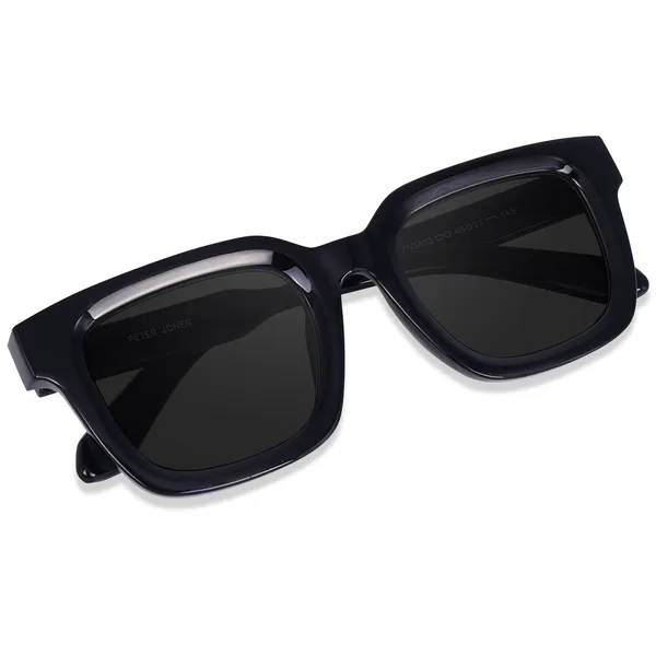 Black_Large_Square_UV/UB_Protected_Sunglasses_(3803B)_-_For_Unisex