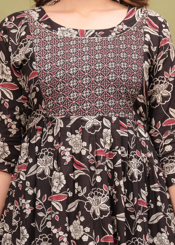 Black_Berry_Cotton_Maternity_And_Feeding_Kurti