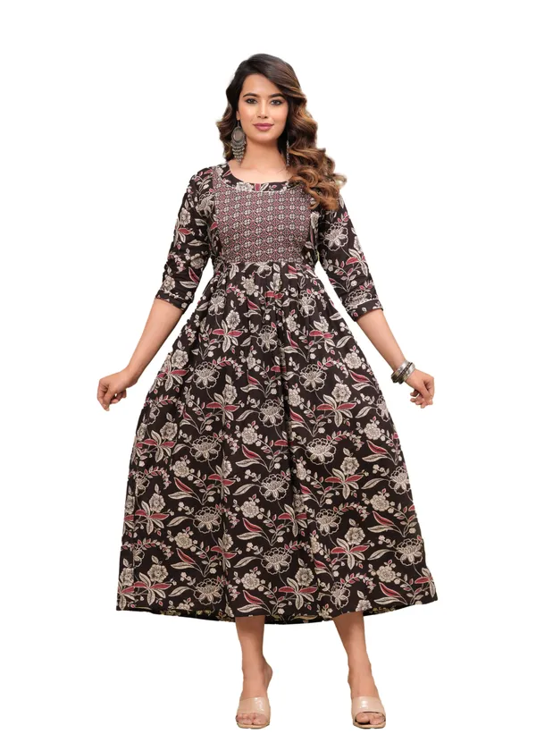 Black_Berry_Cotton_Maternity_And_Feeding_Kurti