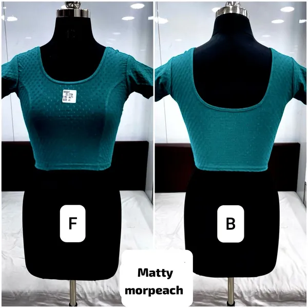 Grey_Round_Neck_Lycra_ready_made_stretchable_blouse