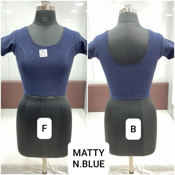 White_Round_Neck_Lycra_ready_made_stretchable_blouse