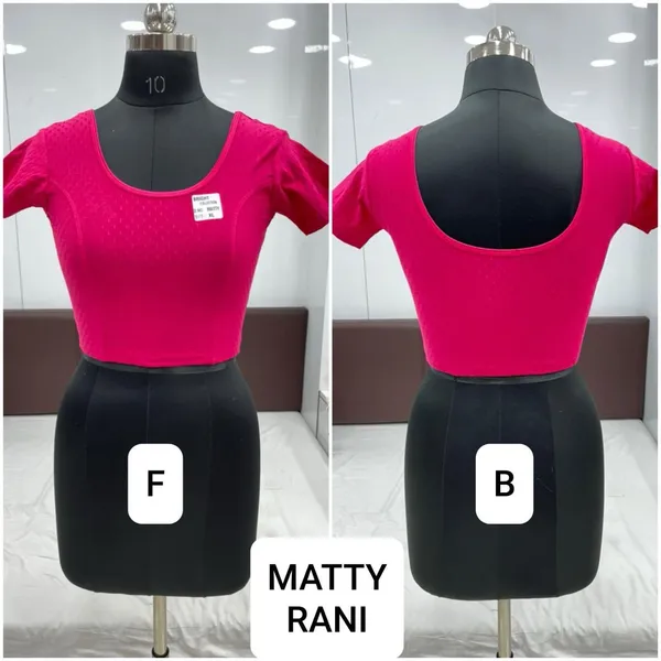 Pink_Round_Neck_Lycra_ready_made_stretchable_blouse