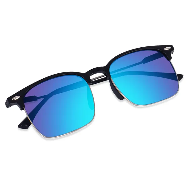 Blue_Lenses_Clubmaster_Reflector_Sunglasses_(SG3911BL)_-_For_Unisex