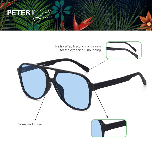 Blue_Lenses_Large_Aviator_UV_Protected_Frame_Sunglasses_(N98061BL)_-_For_Unisex