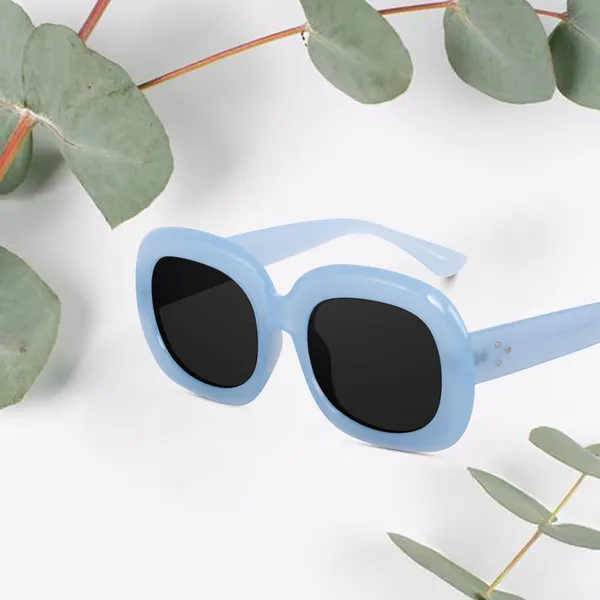 Blue_Oversized_Square_UV/UB_Protected_Sunglasses_-_For_Women_(3364BL)