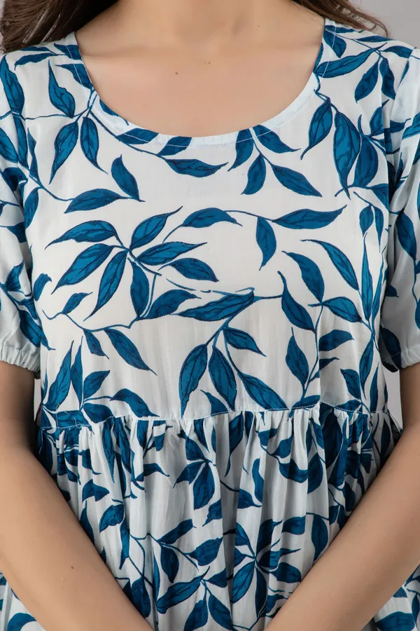 Maternity_Women_Fit_and_Flare_Blue_Dress