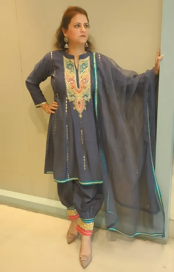 Blue_Muslin_Kurta_Pant_Set_For_Women