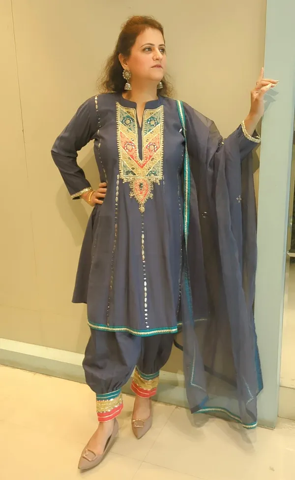 Blue_Muslin_Kurta_Pant_Set_For_Women