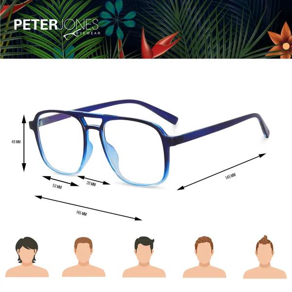 Blue_Square_Large_Anti_Glare/UV_Protected_Computer/Gaming_Glasses_(20001BL)_-_For_Unisex