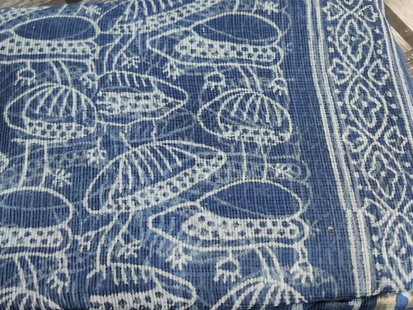 Hand_Printed_Blue_Traditional_Hand_Block_Kota_Doria_Suit_Set_For_Women