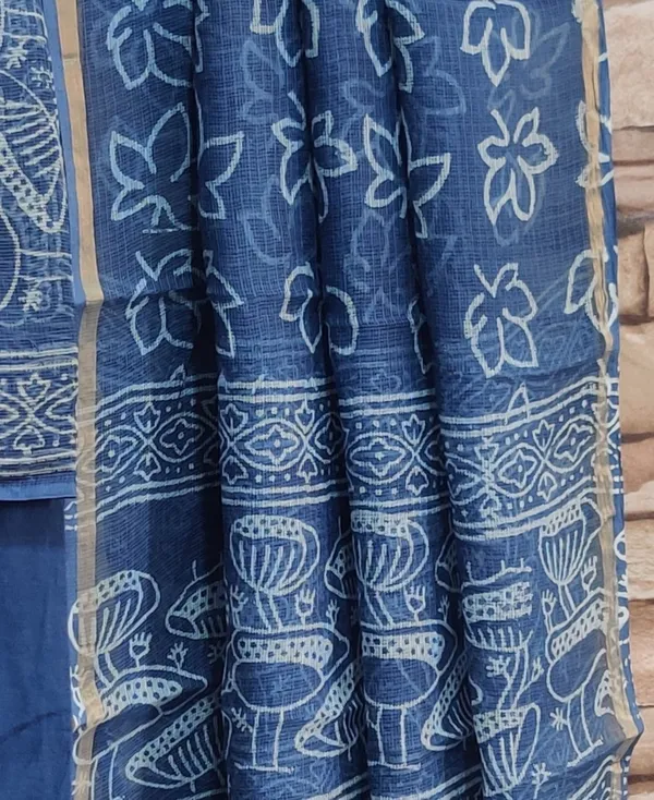 Hand_Printed_Blue_Traditional_Hand_Block_Kota_Doria_Suit_Set_For_Women